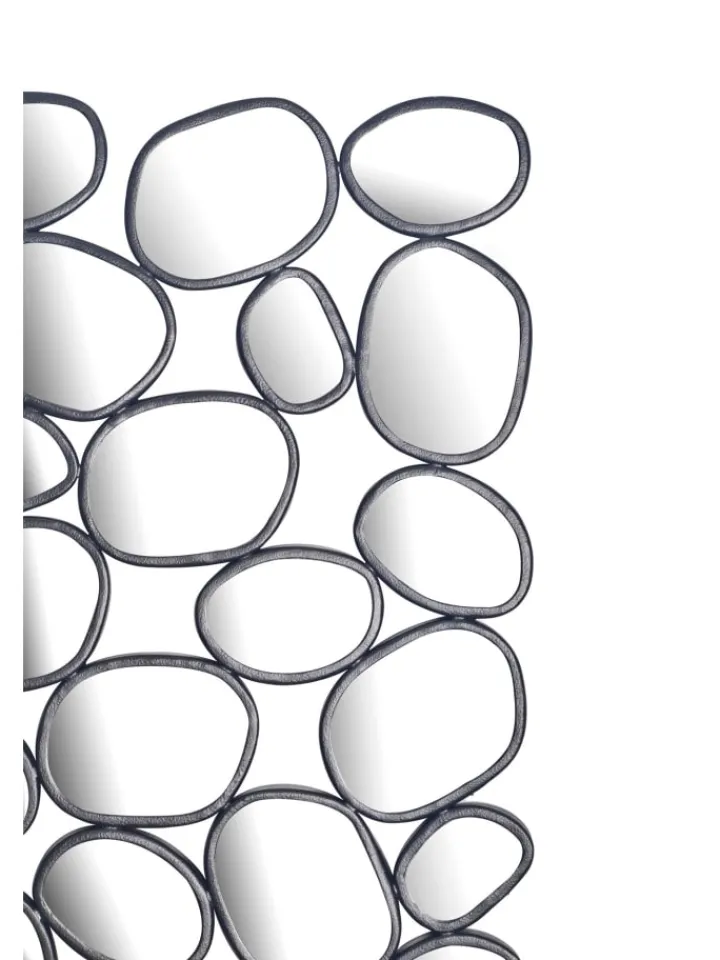FineBuy Spiegel<Spiegel in Schwarz / Glas / 56x3x99