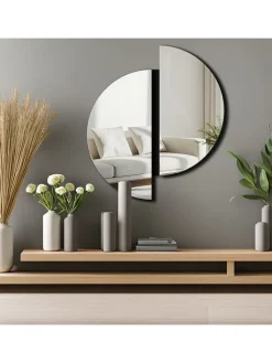 ABERTO DESIGN Spiegel<Spiegel in Silber - (B)44 x (H)50 cm