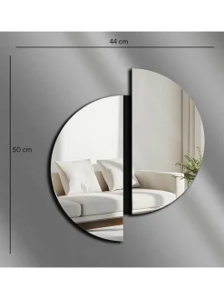 ABERTO DESIGN Spiegel<Spiegel in Silber - (B)44 x (H)50 cm