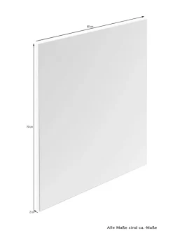 byLiving Spiegel<Spiegel Jakob in Anthrazit - (B) 60 x (H) 70 x (T) 2 cm
