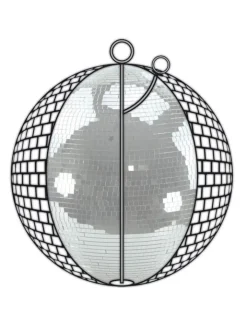 SATISFIRE Lichterketten & Dekobeleuchtung<Spiegelkugel Discokugel Mirrorball D: 30cm in silber