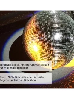 SATISFIRE Lichterketten & Dekobeleuchtung<Spiegelkugel Discokugel Mirrorball D: 30cm in silber