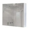 MCW Badezimmermöbel<Spiegelschrank B19b mit 6 Regalböden, Weiß