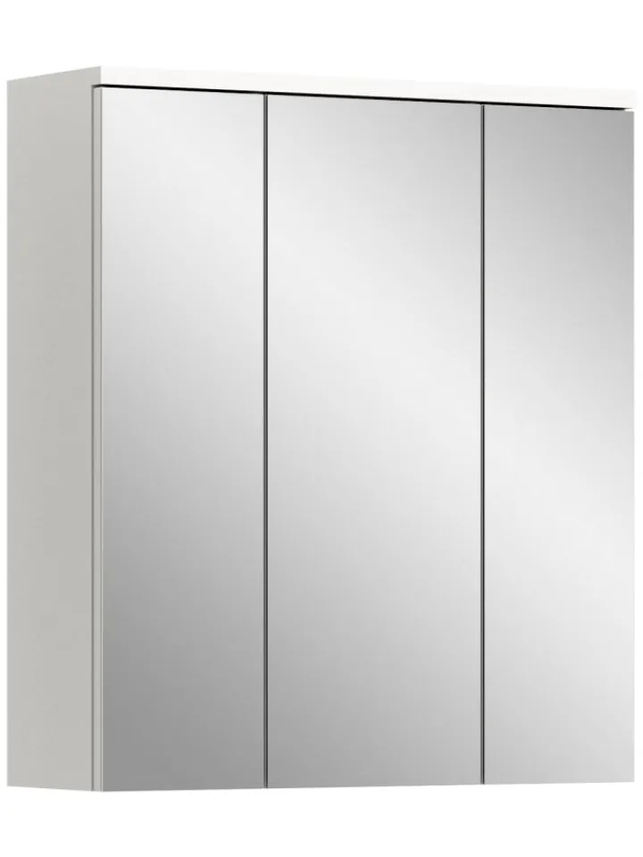xonox.home Badmöbel|Badezimmermöbel<Spiegelschrank in weiß/weiß hochglanz - (B) 63 x (H) 73 x (T) 21