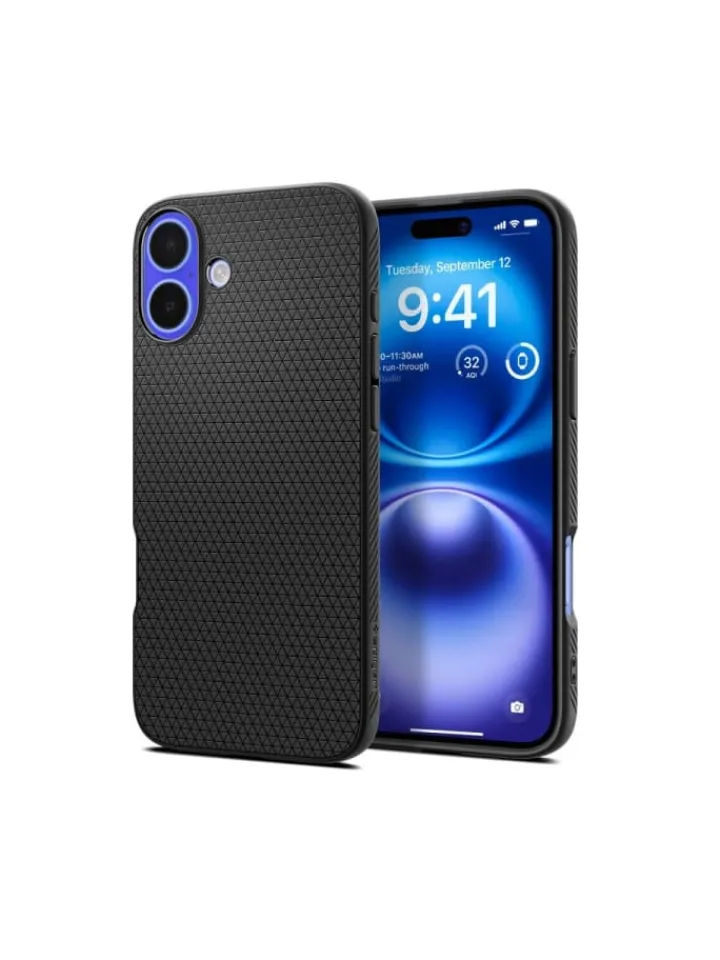 Spigen Smartphones & Zubehör<Liquid Air Hülle iPhone 16 Schwarz in Schwarz
