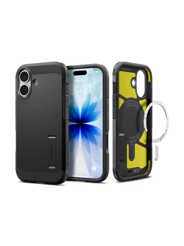 Spigen Smartphones & Zubehör<Tough Armor T mit Magnetfunktion Hülle iPhone 17 Schwarz in Schwarz