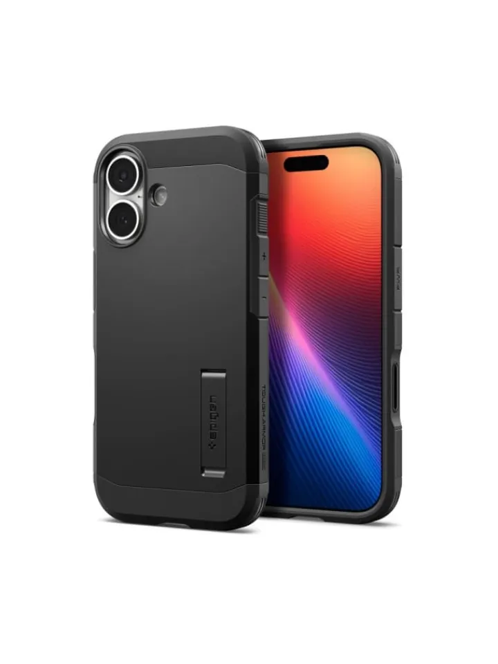 Spigen Smartphones & Zubehör<Tough Armor T mit Magnetfunktion Hülle iPhone 17 Schwarz in Schwarz
