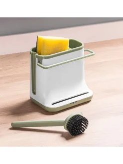 Chefware Weitere Haushaltshelfer<Spülbecken-Organizer in Weiß/ Grün - (B)13,5 x (H)15,5 x (T)10,5 cm
