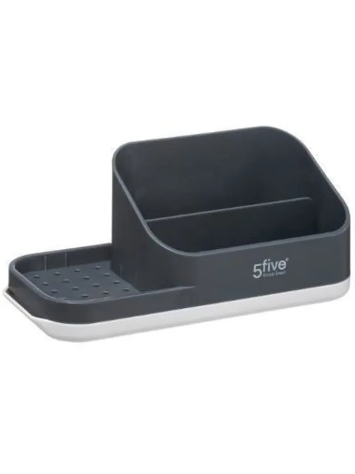 5five Simply Smart Putz- & Waschutensilien<Spülmittelspender mit Organizer in grau