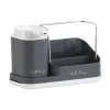 Vialli Design Koch- & Backutensilien<Spülorganizer in Grau mit Flüssigkeitsspender - (B)21,5 x (H)16 x (T)9 cm