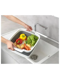 Wenko Putz- & Waschutensilien<Spülschüssel "Sira" in Grau/ Weiß - (B)39 x (H)18 x (T)32,5 cm
