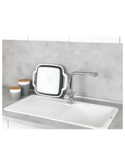 Wenko Putz- & Waschutensilien<Spülschüssel "Sira" in Grau/ Weiß - (B)39 x (H)18 x (T)32,5 cm