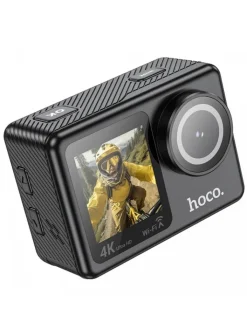 HOCO Foto & Video<Sportkamera mit zwei Bildschirmen schwarz in Schwarz