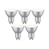 paulmann Leuchtmittel<Standard 230V LED Reflektor Reflektor GU10 460lm 4,9W 2700K Weißaluminium E
