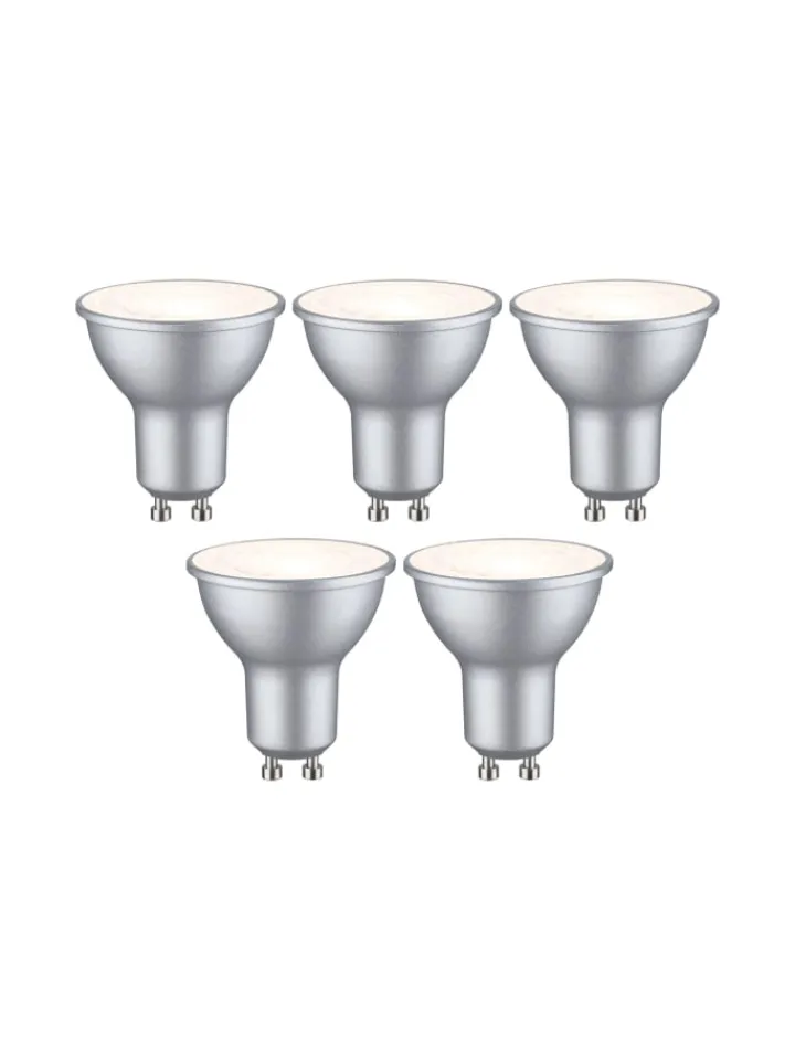 paulmann Leuchtmittel<Standard 230V LED Reflektor Reflektor GU10 460lm 4,9W 2700K Weißaluminium E