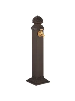 relaxdays Gartendekoration<Standbrunnen in Braun - (B)21 x (H)81 x (T)24,5 cm