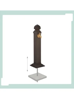 relaxdays Gartendekoration<Standbrunnen in Braun - (B)21 x (H)81 x (T)24,5 cm