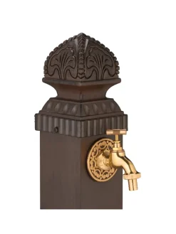 relaxdays Gartendekoration<Standbrunnen in Braun - (B)21 x (H)81 x (T)24,5 cm