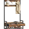 Songmics Garderoben|Regale & Schränke<Standgarderobe in Braun/ Schwarz - (B)80 x (H)181 x (T)30 cm