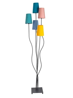 näve Stehleuchten<Standleuchte "Colora" in Grau/ Bunt - (H)163 cm