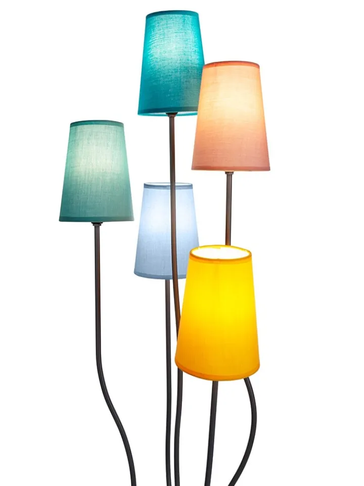 näve Stehleuchten<Standleuchte "Colora" in Grau/ Bunt - (H)163 cm