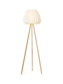 Brilliant Stehleuchten<Standleuchte, dreibeinig Inna ⌀ 62 cm in holz hell/weiß