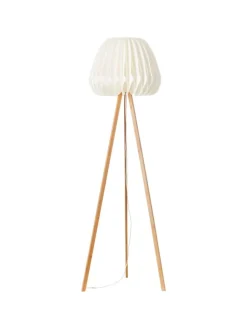 Brilliant Stehleuchten<Standleuchte, dreibeinig Inna ⌀ 62 cm in holz hell/weiß