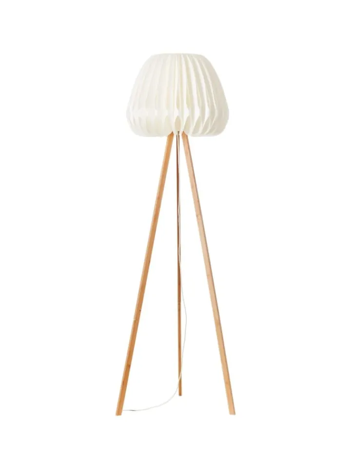 Brilliant Stehleuchten<Standleuchte, dreibeinig Inna ⌀ 62 cm in holz hell/weiß