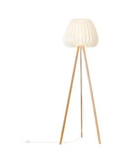 Brilliant Stehleuchten<Standleuchte, dreibeinig Inna ⌀ 62 cm in holz hell/weiß