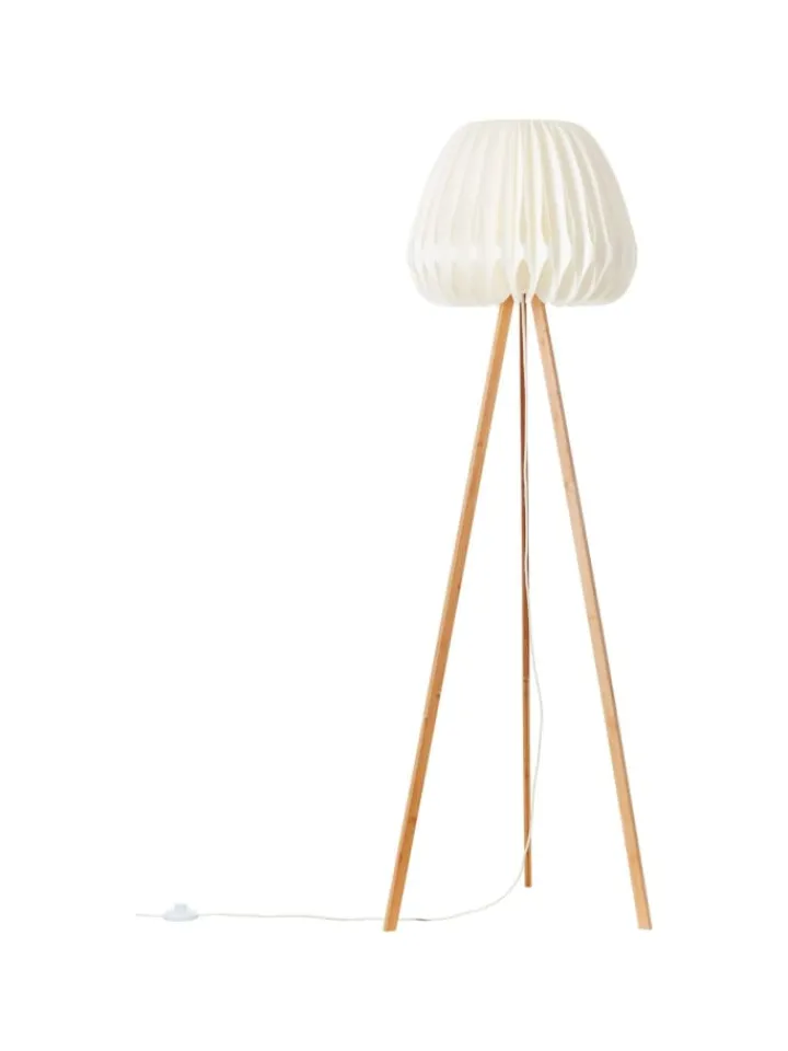 Brilliant Stehleuchten<Standleuchte, dreibeinig Inna ⌀ 62 cm in holz hell/weiß