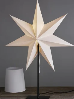 STAR Trading Lichterketten & Deko-Leuchten<Standleuchte "Frozen" in Weiß - (H)76 cm