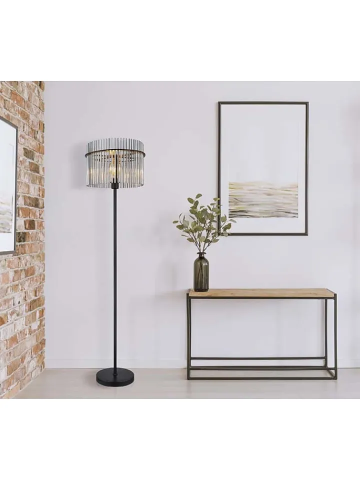 Globo lighting Stehleuchten<Standleuchte "Gorley" in Schwarz/ Grau - (H)152 cm