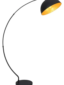 Globo lighting Stehleuchten<Standleuchte "Gottfried" in Schwarz/ Gold - (L)115 x (B)45 x (H)182 cm