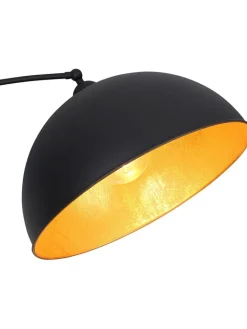Globo lighting Stehleuchten<Standleuchte "Gottfried" in Schwarz/ Gold - (L)115 x (B)45 x (H)182 cm