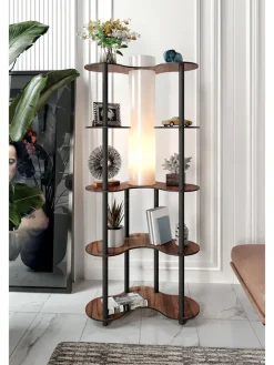 ABERTO DESIGN Stehleuchten<Standleuchte in Braun/ Schwarz - (B)65 x (H)150 x (T)35 cm
