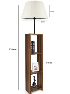 Opviq Stehleuchten<Standleuchte in Creme/ Braun - (H)150 cm