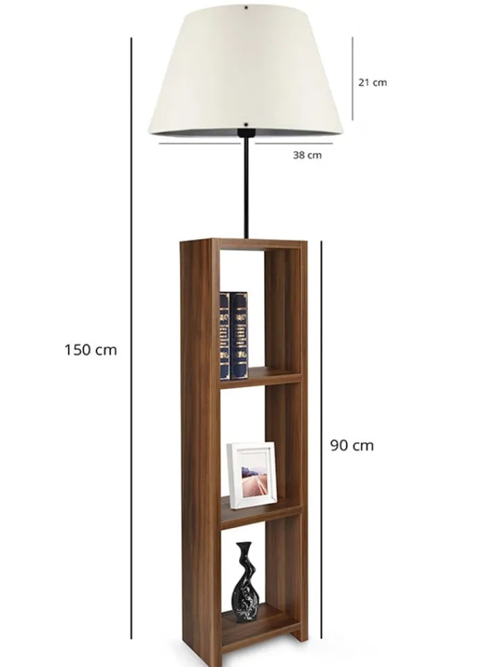 Opviq Stehleuchten<Standleuchte in Creme/ Braun - (H)150 cm