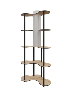 ABERTO DESIGN Stehleuchten<Standleuchte in Hellbraun/ Schwarz - (B)65 x (H)150 x (T)35 cm