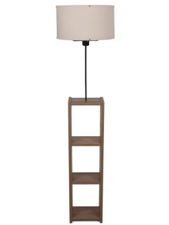 ABERTO DESIGN Stehleuchten<Standleuchte in Hellbraun/ Beige - (H)150 x Ø 38 cm