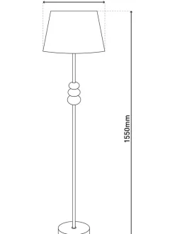 näve Stehleuchten<Standleuchte in Schwarz/ Braun/ Grau - (H)155 x Ø 38 cm