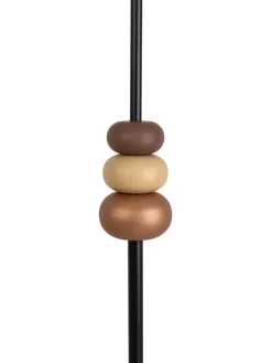 näve Stehleuchten<Standleuchte in Schwarz/ Braun/ Grau - (H)155 x Ø 38 cm