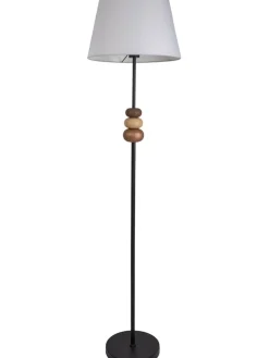 näve Stehleuchten<Standleuchte in Schwarz/ Braun/ Grau - (H)155 x Ø 38 cm