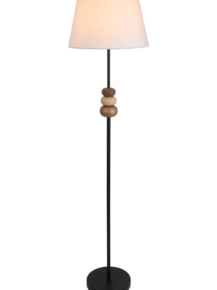 näve Stehleuchten<Standleuchte in Schwarz/ Braun/ Grau - (H)155 x Ø 38 cm