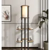 Opviq Stehleuchten<Standleuchte in Schwarz/ Hellbraun - (H)150 cm