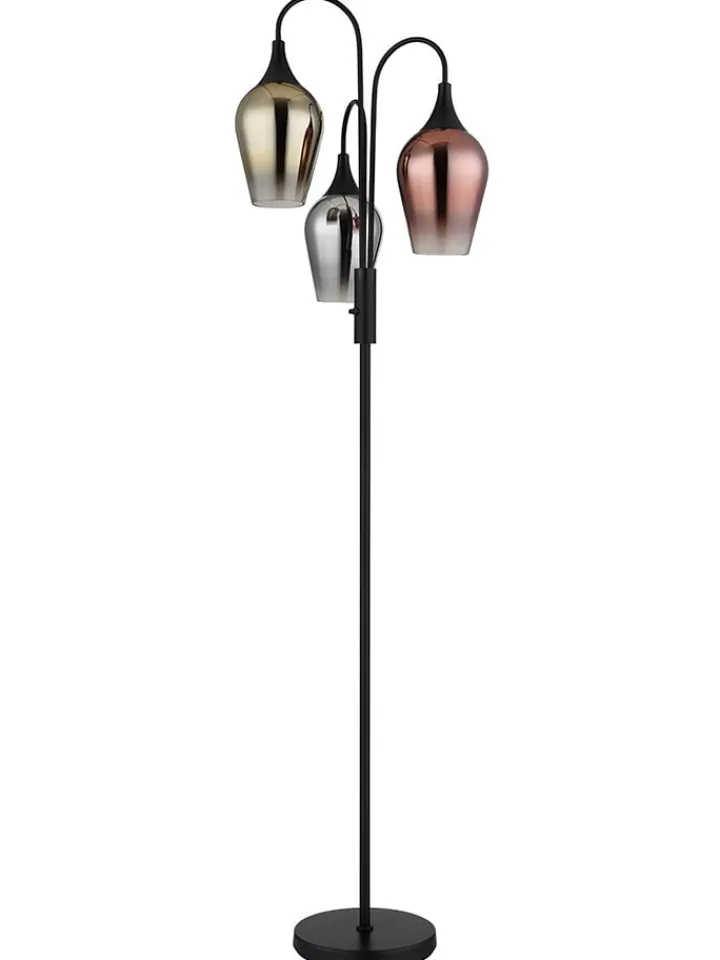 Globo lighting Stehleuchten<Standleuchte ''Lavus'' in Schwarz - (H)165 x Ø 43 cm