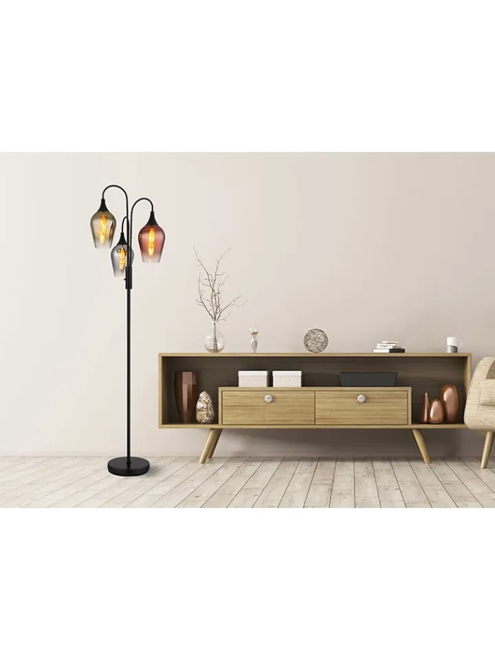 Globo lighting Stehleuchten<Standleuchte ''Lavus'' in Schwarz - (H)165 x Ø 43 cm