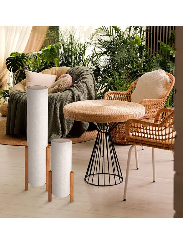 näve Stehleuchten<Standleuchte "Matilda" in Creme - (H)110 x Ø 22 cm