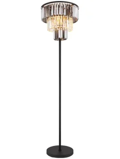 Globo lighting Stehleuchten<Standleuchte "Naxis" in Schwarz/ Grau - (H)160 x Ø 40 cm