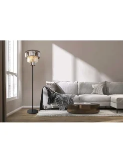 Globo lighting Stehleuchten<Standleuchte "Naxis" in Schwarz/ Grau - (H)160 x Ø 40 cm