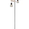 Globo lighting Stehleuchten<Standleuchte "Priska" in Hellbraun/ Schwarz - (H)168 cm